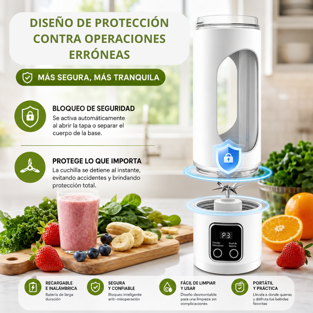 Licuadora Portátil Digital Inalámbrica